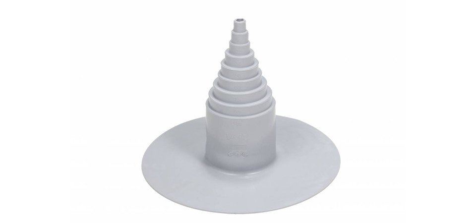 VILPE VILPEÂR PVC tető csőmandzsetta, világosszürke Szellőztető ventilátor tartozékok VILPE VILPEÂR PVC tető csőmandzsetta, világosszürke Szellőztető ventilátor tartozékok