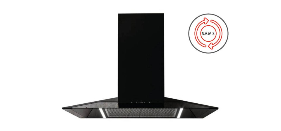 Sirius Sirius - Páraelszívó SLTC-97 JEEG SAMS TW 90 cm Fekete Kürtős páraelszívó